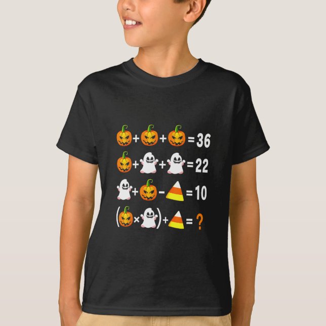 Rolig 67 Meme Pumpa Spöken Matematiklärare Hallowe T Shirt (Framsida)