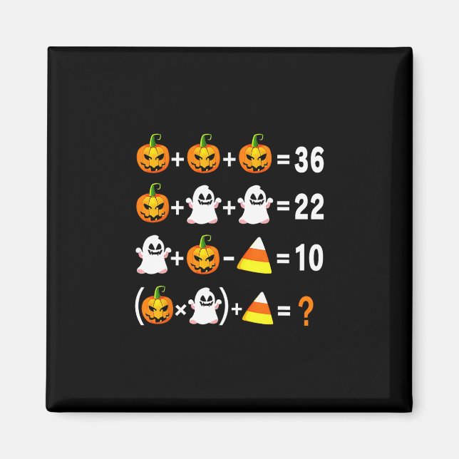 Rolig 67 Meme Pumpa Spöken Mattemästare Halloween Magnet (Framsidan)