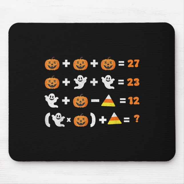 Rolig 67 Meme Pumpa Spöken Mattemästare Halloween Musmatta (Framsidan)