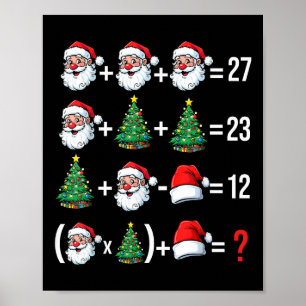 Rolig 67 Meme Santa Matematiklärare Jul Pyjamas  Poster