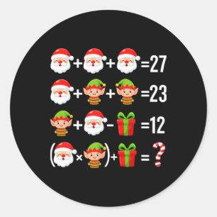 Rolig 67 Meme Santa Matematiklärare Jul Sex Sju Runt Klistermärke
