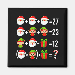 Rolig 67 Meme Santa Math Lärare Jul Sex Sju Magnet