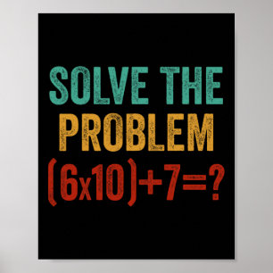 Rolig 67 Meme Sex Sju 6 7 Matematiklärare Män Kvin Poster