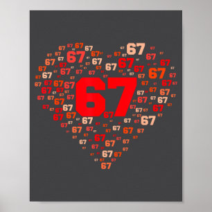 Rolig 67 Meme Sex Sju Hjärta Matchande Par Val Poster
