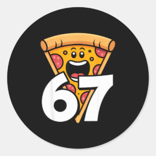 Rolig 67 Meme Sex Sju Humor Mat Zza Runt Klistermärke