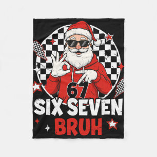 Rolig 67 Meme Sex Sju Jul Bruh Tomte Barn Fleecefilt
