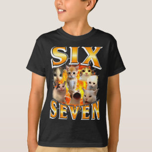 Rolig 67 Meme Sex Sju Katt Meme Rolig Bootleg Gra T Shirt