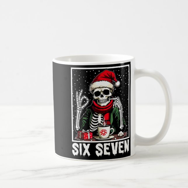 Rolig 67 Meme Skelett 67 Jul Högtid Kvinnor  Kaffemugg (Höger)