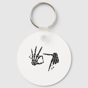 Rolig 67 Meme Skelett Hand 6 7 Halloween Sex Sju Nyckelring