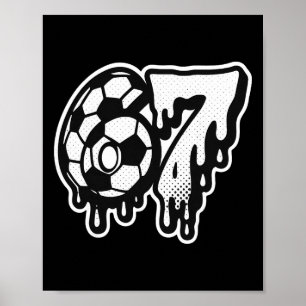Rolig 67 Meme Slang Fotboll Glass Dropp Sex Sju Poster