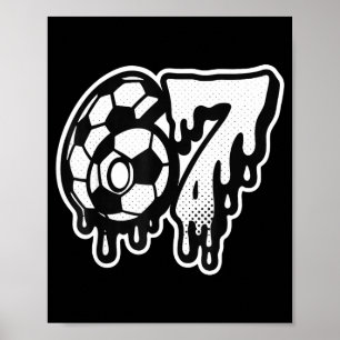 Rolig 67 Meme Slang Fotboll Glass Dropp Sex Sju Poster