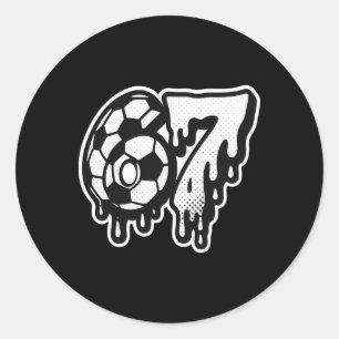 Rolig 67 Meme Slang Fotboll Glass Dropp Sex Sju Runt Klistermärke