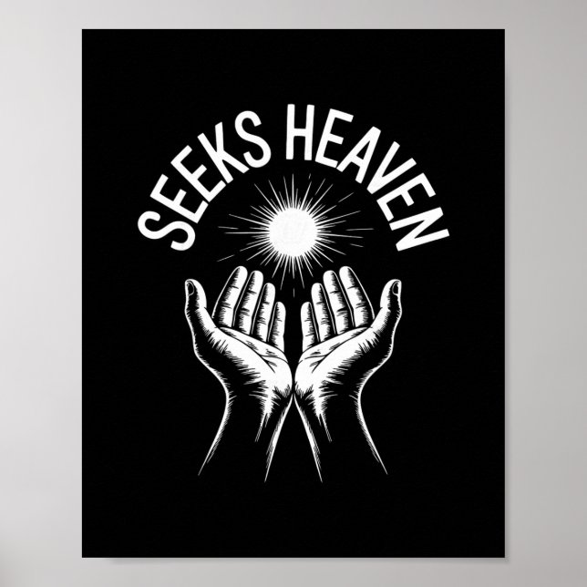 Rolig 67-meme söker himmel ironisk andlig religiös poster (Framsidan)