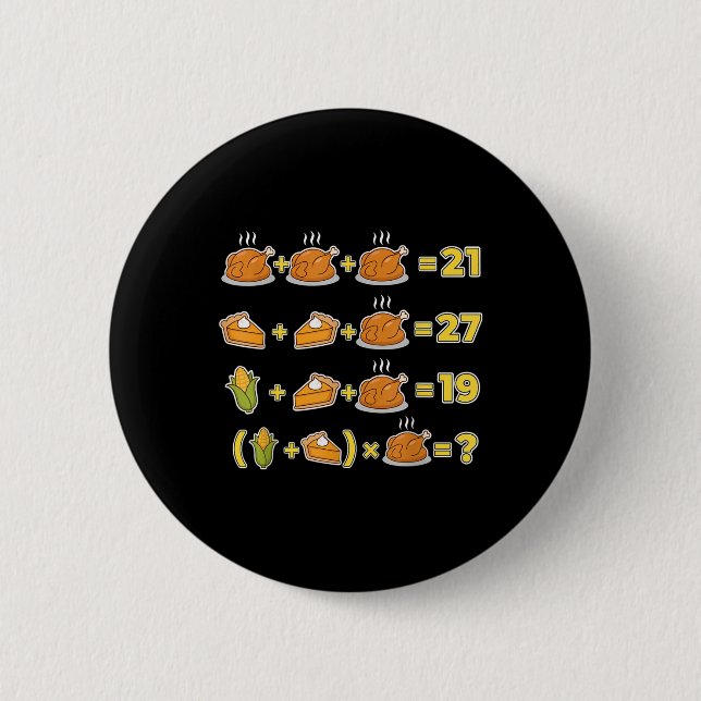 Rolig 67 Meme Thanksgiving Math Logik Pussel Turki Knapp (Framsida)