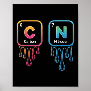 Rolig 67 Meme Vetenskap Kemi Nörd Humor Periodi Poster