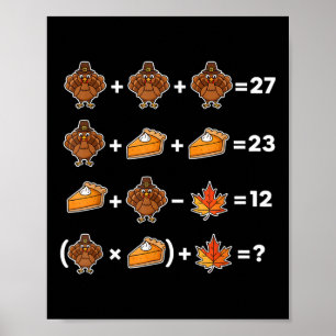 Rolig 67 Memethanksgiving Matematiklärarpussel Tur Poster