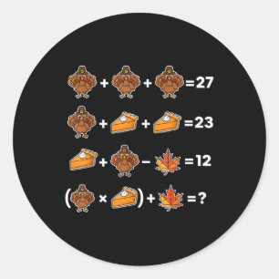 Rolig 67 Memetthanksgiving Matematiklärarpussel Tu Runt Klistermärke