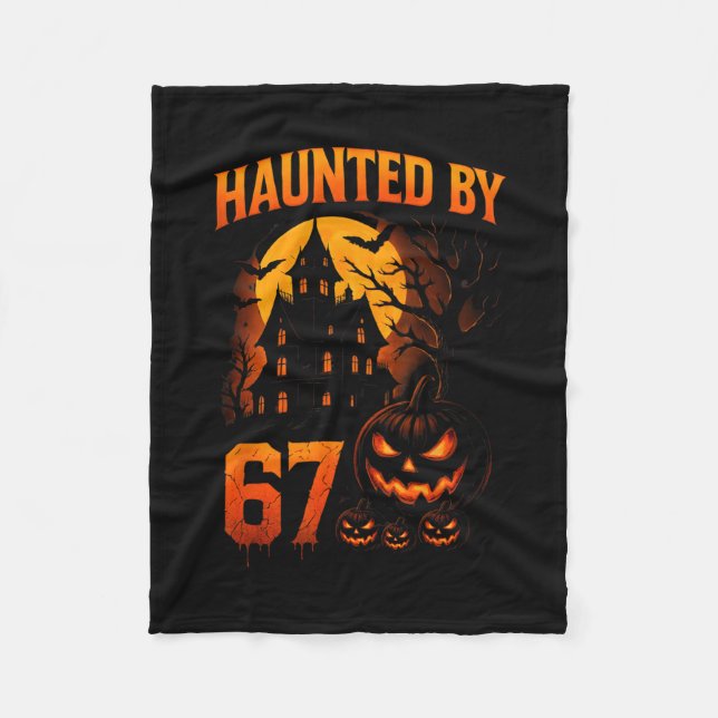 Rolig 67 Memoji Halloween Spöklik Six Seven P Fleecefilt (Framsidan)