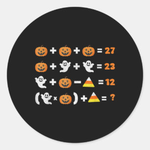 Rolig 67 Memoji Pumpa Spöken Mattemästare Hallowee Runt Klistermärke