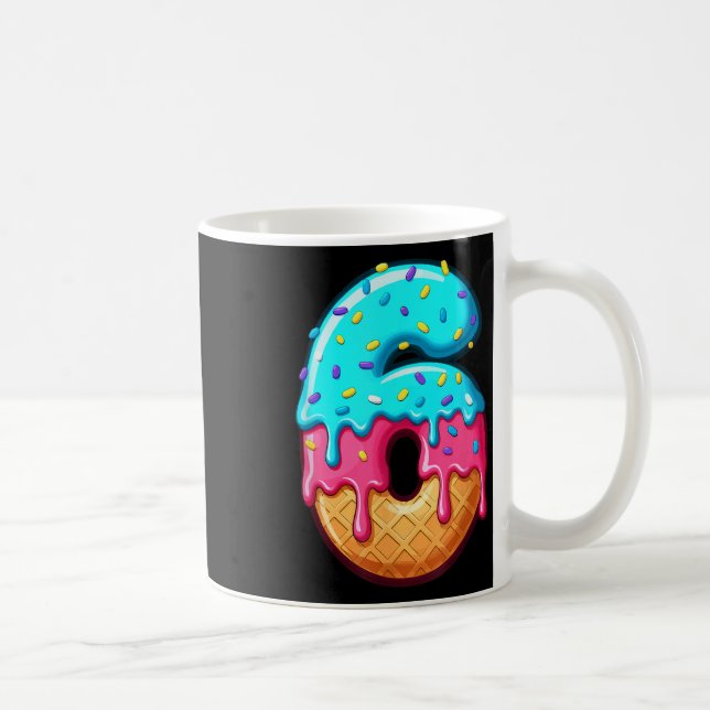 Rolig 67 Nummer 6 Glass Dropp Meme Matchande Grupp Kaffemugg (Höger)