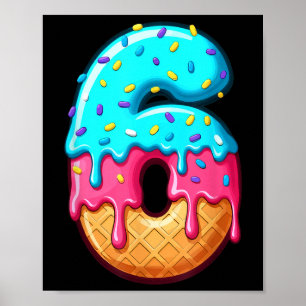 Rolig 67 Nummer 6 Glassdropp Meme Matchande grupp Poster