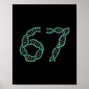 Rolig 67 Nummer Meme Dna-replikation Molekylär Vet Poster