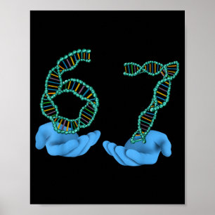 Rolig 67 Nummer Meme Dna Replikation Molekylär Vet Poster