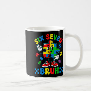 Rolig 67 Pussel Autism Medvetenhet 6 7 Män Pojkar  Kaffemugg