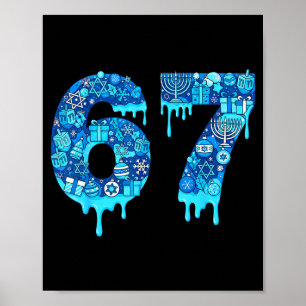 Rolig 67 Sex Sju 6 7 Glad Hanukkah Judisk Chanu Poster