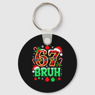 Rolig 67 Sex Sju Bruh Meme Jul Pyjamas Familj Nyckelring
