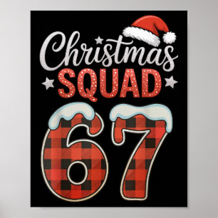 Rolig 67 Sex Sju Meme Brainrot 67 Julklubb Poster
