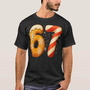 Rolig 67 Sex Sju Meme Jul Pepparkakskanelbulle T Shirt