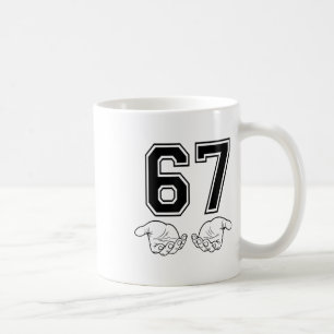 Rolig 67 Sex Sju Meme Par Matchande Halloween Kaffemugg