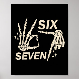 Rolig 67 Sex Sju Meme Par Matchande Halloween Poster