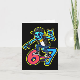 Rolig 67 skelettskridskoåkare meme retro skateboar kort