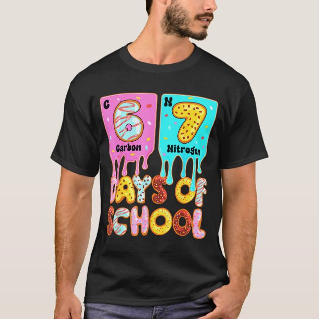 Rolig 67 Skoldagar Meme Periodiska Systemet Drip G T Shirt (Framsida)
