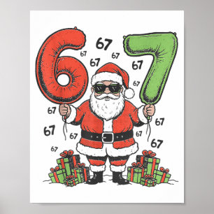 Rolig 67 Tomte Sex Sju Jul 67 Meme Bruh Pojke Poster