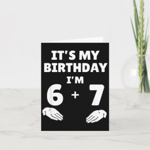 Rolig 6 7 13-årsdag - 13-årsdag Sex Sju Kort