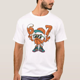 Rolig 6 7 Droppig Six Seven 67 Baseketball Street T Shirt