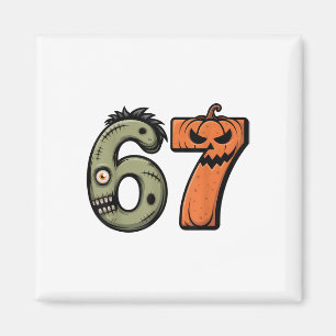 Rolig 6 7 Halloween-kostym Meme 67 Halloween _2 Magnet