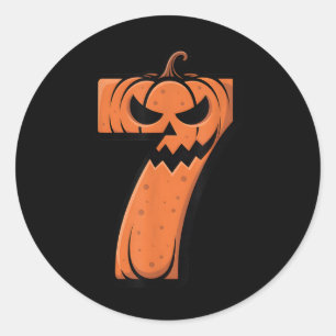 Rolig 6 7 Halloween-kostym Meme 67 Halloween  Runt Klistermärke