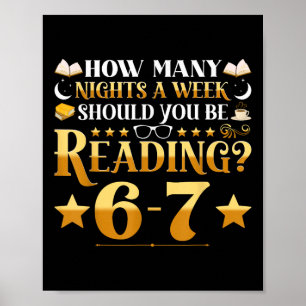 Rolig 6-7 Läsning Meme Citat Lärare Bibliotekarie Poster