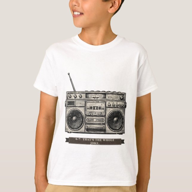 Rolig 6-7 Meme för Barn T Shirt (Framsida)