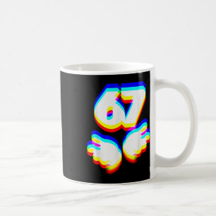 Rolig 6 7 Meme Gen Alpha Slang Sex Sju Edm Färg Kaffemugg