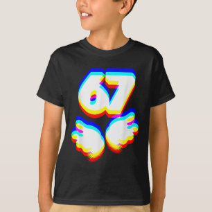 Rolig 6 7 Meme Gen Alpha Slang Sex Sju Edm Färg T Shirt