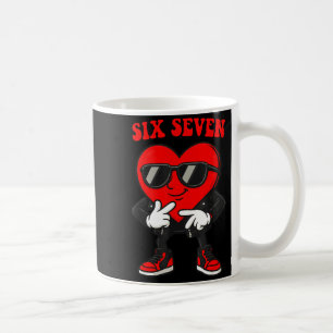 Rolig 6 7 Meme Hjärta Gen Alpha Sex Sju 67 Alla Hj Kaffemugg