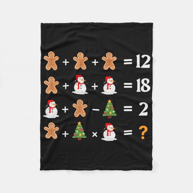 Rolig 6 7 Meme Jul Operationsordning Matematik  Fleecefilt (Framsidan)