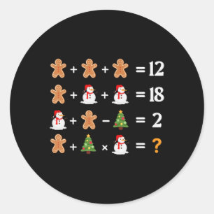 Rolig 6 7 Meme Jul Räknelagarnas Ordning Matematik Runt Klistermärke