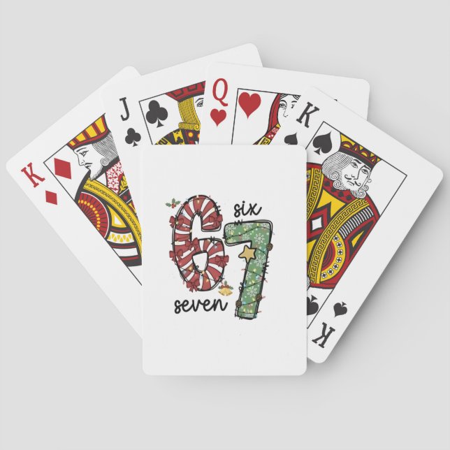 Rolig 6 7  Santa Squad Sextio Sju Jul Casinokort (Baksidan)