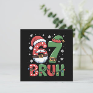 Rolig 6 7 Sex Sju Bruh Meme Jul Tomte Elf  Julkort